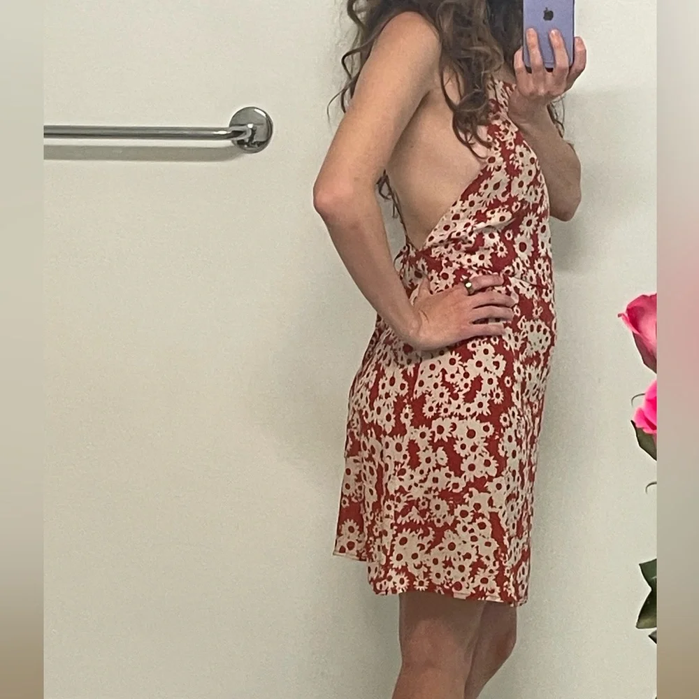 Realisation Par Silk Orange Floral dress. - Picture 4 of 16